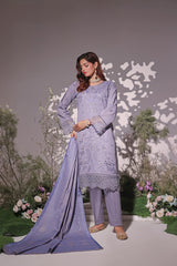 Dressline UnStitched 3 Piece Premium Heavy Chikankari & Laserkari Emb Bana Dora Lawn Collection
