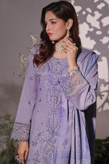 Dressline UnStitched 3 Piece Premium Heavy Chikankari & Laserkari Emb Bana Dora Lawn Collection