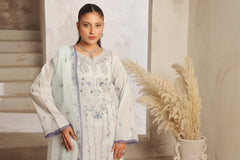 Dressline Launching New Semi Stitched 3 Pcs Premium Emb ChikankariDoriya Lawn Collection