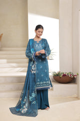 Dressline Nirmal Unstitched 3 Piece Premium Heavy Chikankari Pallu Emb Bana Dora Digital Printed Lawn Collection