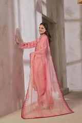 Dressline Launching New Semi Stitched 3 Pcs Premium Emb ChikankariDoriya Lawn Collection