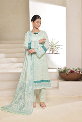 Dressline Nirmal Unstitched 3 Piece Premium Heavy Chikankari Pallu Emb Bana Dora Digital Printed Lawn Collection