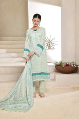 Dressline Nirmal Unstitched 3 Piece Premium Heavy Chikankari Pallu Emb Bana Dora Digital Printed Lawn Collection