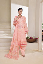 Dressline Nirmal Unstitched 3 Piece Premium Heavy Chikankari Pallu Emb Bana Dora Digital Printed Lawn Collection