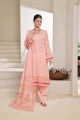 Dressline Nirmal Unstitched 3 Piece Premium Heavy Chikankari Pallu Emb Bana Dora Digital Printed Lawn Collection