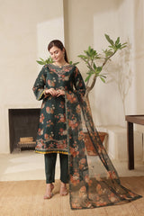 Dressline Gul Bano Stitched 3 Piece Emb Luxury Organza Collection