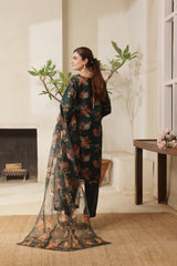 Dressline Gul Bano Stitched 3 Piece Emb Luxury Organza Collection