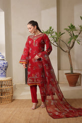 Dressline Gul Bano Stitched 3 Piece Emb Luxury Organza Collection