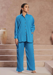 Tng By Md Stitched-Veena Co-Ord Set | Blue