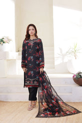 Dressline Gul Bano Stitched 3 Piece Emb Luxury Organza Collection