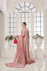 Dressline New Semi Stitched 3 Pc Luxury Emb Maxi Collection