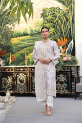 Dressline Semi Stitched 3 Pc Emb Luxury Organza Clutches Collection