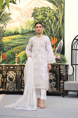 Dressline Semi Stitched 3 Pc Emb Luxury Organza Clutches Collection