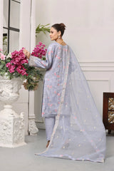 Dressline Semi Stitched 3 Pc Emb Luxury Organza Clutches Collection