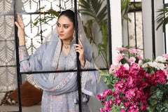 Dressline Semi Stitched 3 Pc Emb Luxury Organza Clutches Collection