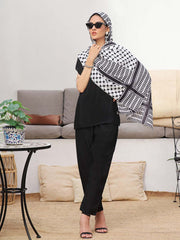 Tng By Md Stole Collection-Palestine B&W stole