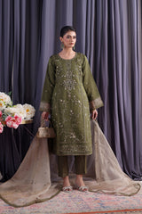 Orchid By Dressline Semi Stitched 3 Piece Formals With Complimentary Clutch Collection'2025-orchid-semi-stitched-forest-luxe