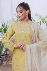 Dressline Launching New Stitched 3 Piece Emb Lawn Jacquard With Munnar Dupatta Collection