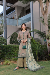 Dressline Launching New Un Stitched 3 Pcs Emb Laserkari Digital Printed Lawn Collection