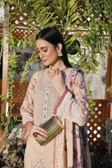 Dressline Launching New Un Stitched 3 Pcs Emb Laserkari Digital Printed Lawn Collection