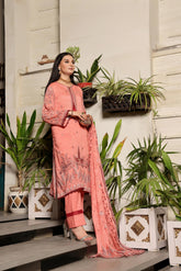 Dressline Launching New Un Stitched 3 Pcs Emb Laserkari Digital Printed Lawn Collection