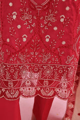 Dressline Semi Stitched Laserkari & Chikankari Emb Lawn