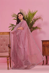 Dressline Semi Stitched Laserkari & Chikankari Emb Lawn