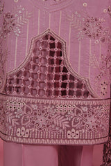 Dressline Semi Stitched Laserkari & Chikankari Emb Lawn