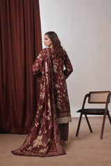 Dressline Zaha Unstitched 3-Pcs Premium Luxury Chikankari Emb Slub Digital Print Lawn Collection