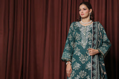 Dressline Zaha Unstitched 3-Pcs Premium Luxury Chikankari Emb Slub Digital Print Lawn Collection