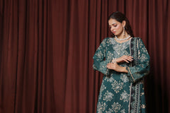 Dressline Zaha Unstitched 3-Pcs Premium Luxury Chikankari Emb Slub Digital Print Lawn Collection