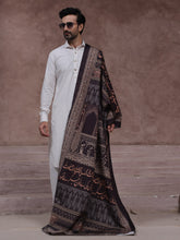 Tng By MD Mens Shawl Collection-Taj Mahal (Black)