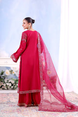 Shehnai By Dressline Unstitched 3 Piece Formals Collection'2025-shehnai-unstitched-crimson-fuchsia