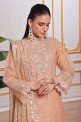 Dressline Red-Rose A Statement Of Elegance Semi Stitched Zari Aiyudiya Net Collection With Staple Lorex Dhari Dupatta & Raw Silk Grip Trousers