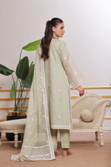 Dressline Lotus Refined Grace In Net Viscose Semi Stitched Aiyudiya Net Viscose Suit With Raw Silk Grip Trousers