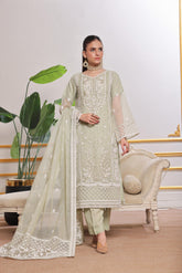 Dressline Lotus Refined Grace In Net Viscose Semi Stitched Aiyudiya Net Viscose Suit With Raw Silk Grip Trousers