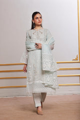 Dressline Lotus Refined Grace In Net Viscose Semi Stitched Aiyudiya Net Viscose Suit With Raw Silk Grip Trousers