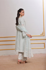 Dressline Lotus Refined Grace In Net Viscose Semi Stitched Aiyudiya Net Viscose Suit With Raw Silk Grip Trousers
