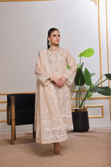 Dressline Lotus Refined Grace In Net Viscose Semi Stitched Aiyudiya Net Viscose Suit With Raw Silk Grip Trousers