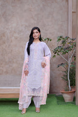 Anaya By Dressline Semi Stitched 3 Piece Formals Collection'2025-anaya-PurpPnk