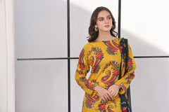 Feathers Unstitched 3 Piece Digital Printed Lawn Summer Suit-MISANDEI-FT361