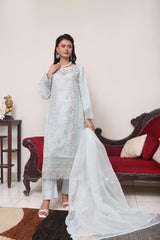 Abeeha By Dressline Stitched 3 Piece Organza Formals Collection'2025-abeeha-ltblue