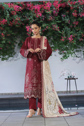 Dressline Semi Stitched 3 Pcs Luxury Emb Khaddar Collection