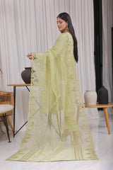 Dressline Semi Stitched 3 Pc Emb Luxury Organza Clutches Collection