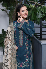 Dressline Semi Stitched 3 Pcs Luxury Emb Khaddar Collection