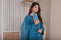 Dressline Semi Stitched 3 Pc Emb Luxury Organza Clutches Collection