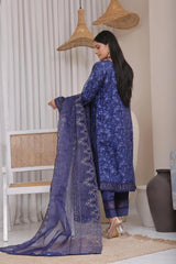 Dressline Semi Stitched 3 Pc Emb Luxury Organza Clutches Collection