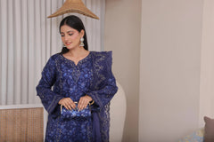 Dressline Semi Stitched 3 Pc Emb Luxury Organza Clutches Collection