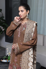 Dressline Semi Stitched 3 Pcs Luxury Emb Khaddar Collection