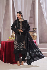 Dressline Semi Stitched 3 Pcs Emb Viscose Zari Collection